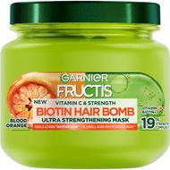 Garnier Fructis Vitamin & Strength Ultra posilňujúca Biotin Hair Bomb maska na slabé vlasy, 320 ml