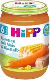 HiPP Príkrm BIO Mrkva s kukuricou a teľacím mäsom 190 g