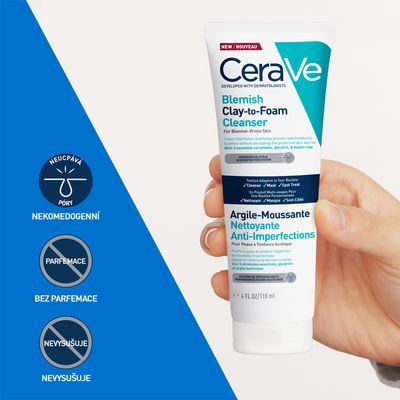 CeraVe Čistiaci Clay-to-Foam krém 118 ml