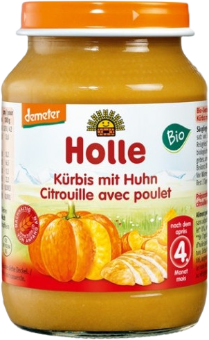 Holle bio detská desiata Tekvica s kuracím masom 190 g