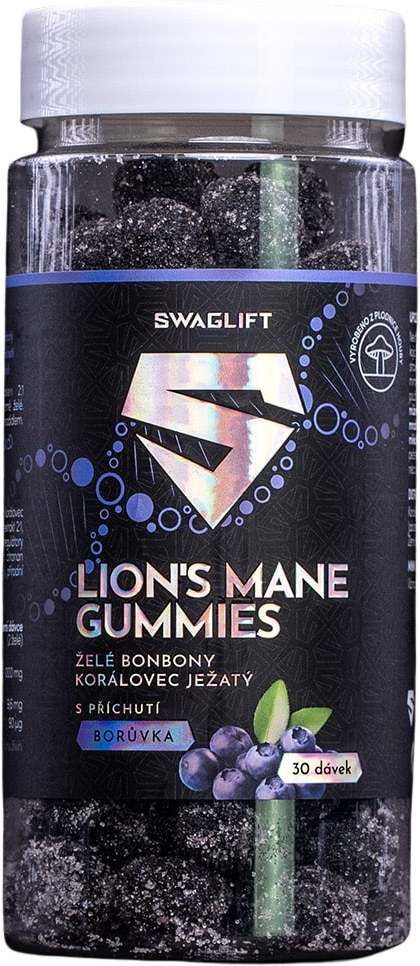 Swaglift Lion´s mane gummies s príchuťou čučoriedky 60 ks