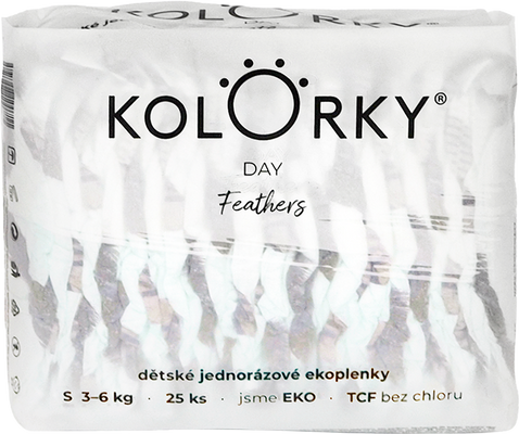 Kolorky DAY Perie veľ. S (3-6 kg) 25 ks