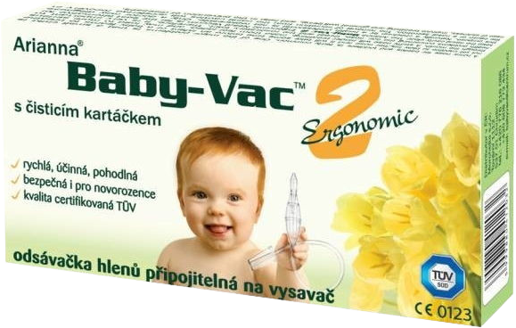 Arianna Baby-Vac 2 - odsávačka hlienov na vysávač s čistiacou kefkou, 1 ks