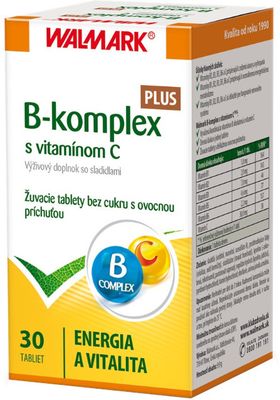 Walmark B-KOMPLEX PLUS s vitamínom C 30 tbl