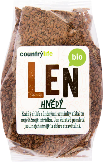 Country Life Ľan hnedý BIO 300 g