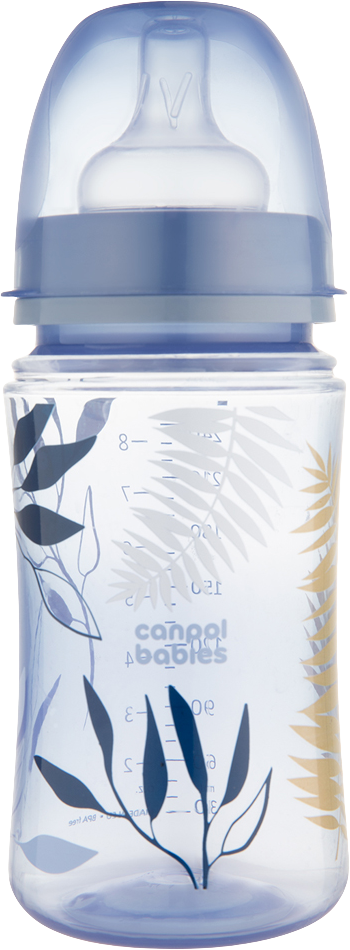 Canpol babies Fľaša antikoliková EasyStart Gold modrá 240 ml