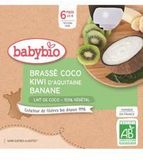 Babybio desiata s kokosovým mliekom - kiwi a banán 4 x 85 g