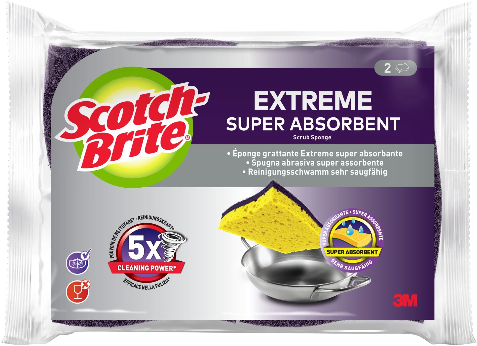 3M Scotch-Brite® Extreme Cellulose hubky, extrémne savé, dlhotrvajúce 2 ks