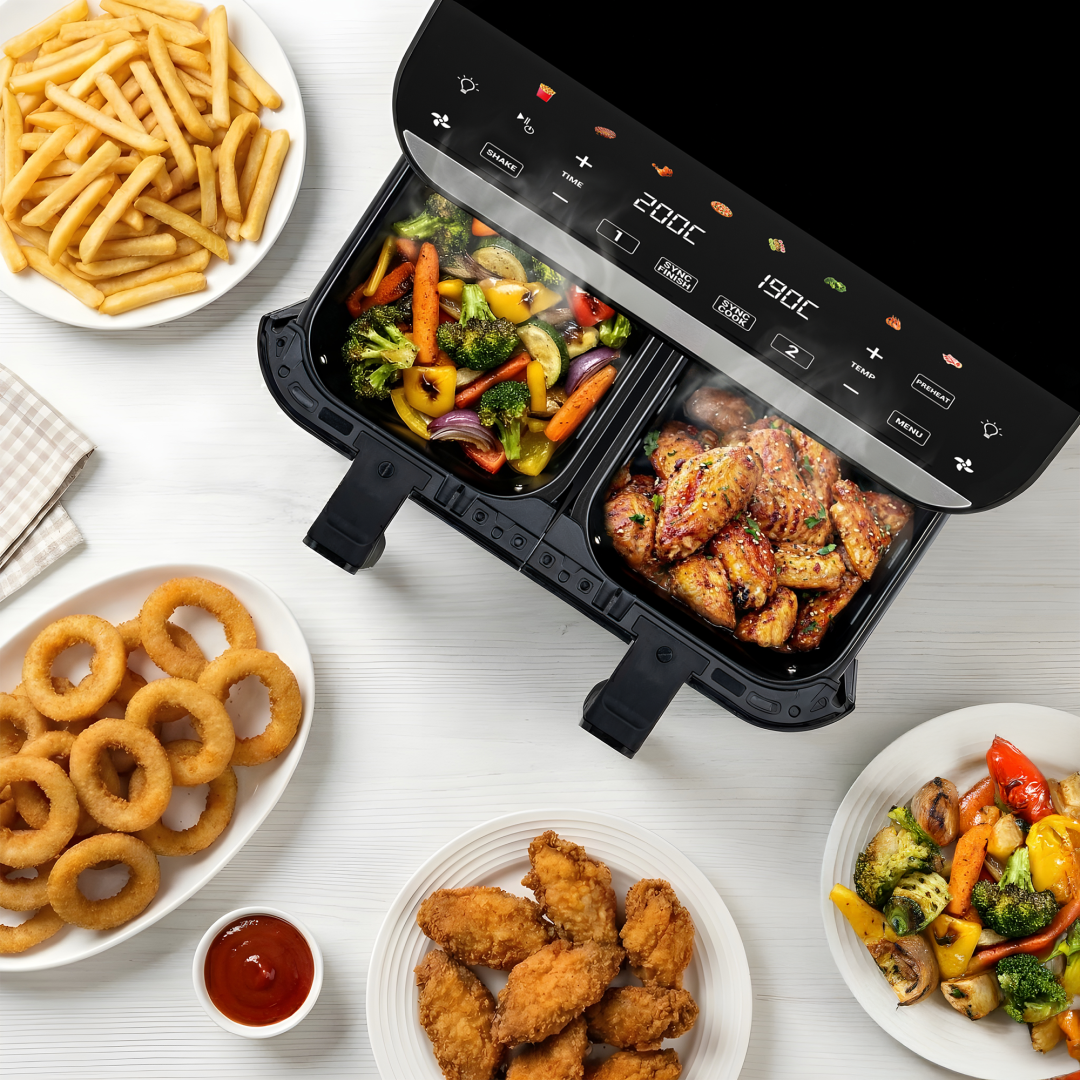 Tesla AirCook DualHeat QD464 XXL - multifunkčná duálna digitálna teplovzdušná fritéza