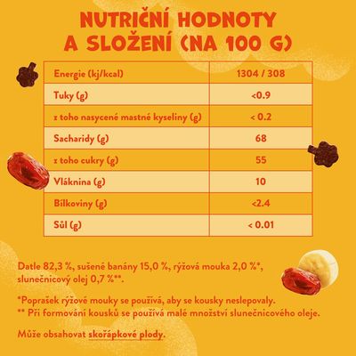 Goodies Datlovo-banánové kúsky 20 g