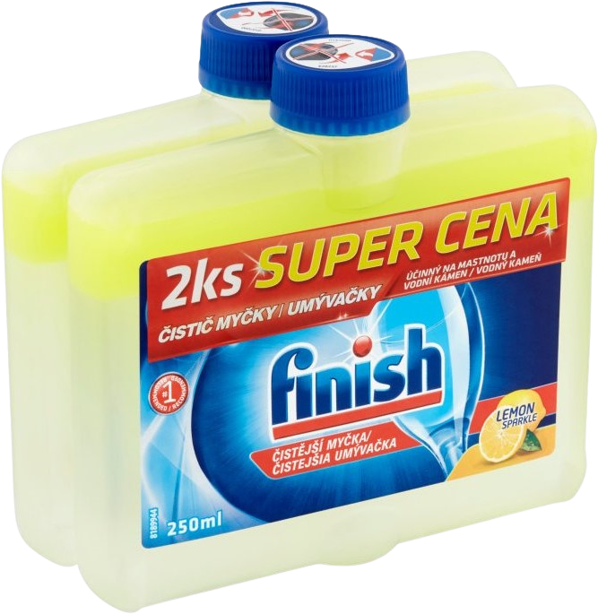 Finish Čistič umývačky riadu Lemon 2 x 250 ml