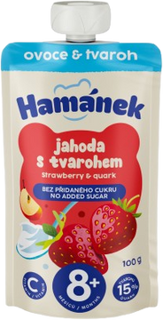 Hamánek vrecko Jahoda s tvarohom 100 g