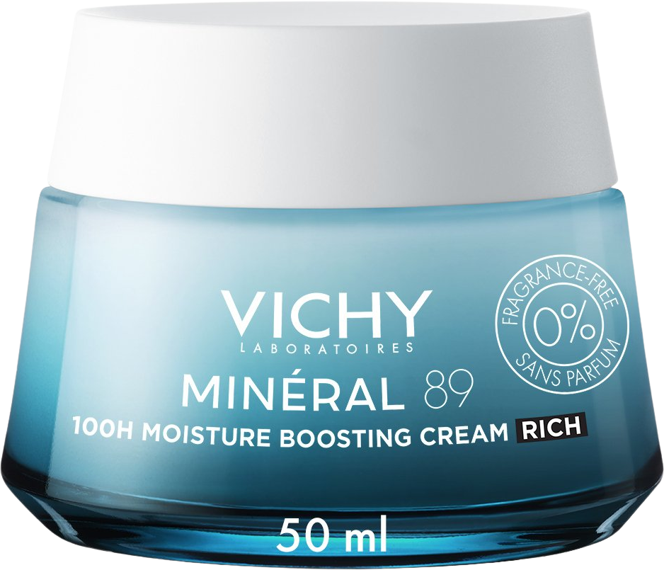 Vichy Mineral 89 100H Krém na podporu hydratácie s výživnou textúrou 50 ml