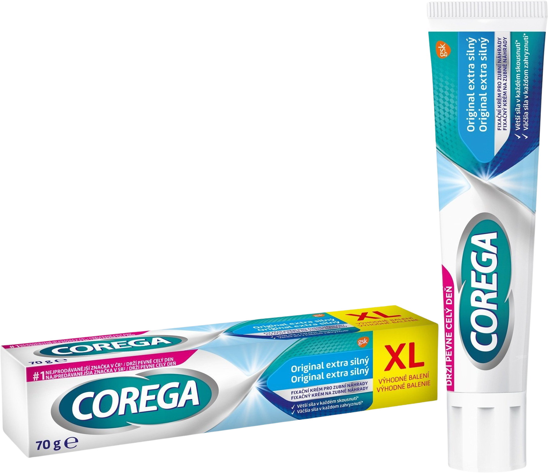 Corega Original Fixačný krém extra silný XL 70 g