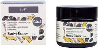 Kvitok Zubný prášok-Žiarivý úsmev 25 g