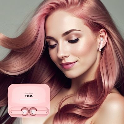 Tesla Sound EB20 - bezdrôtové Bluetooth slúchadlá (Blossom Pink)