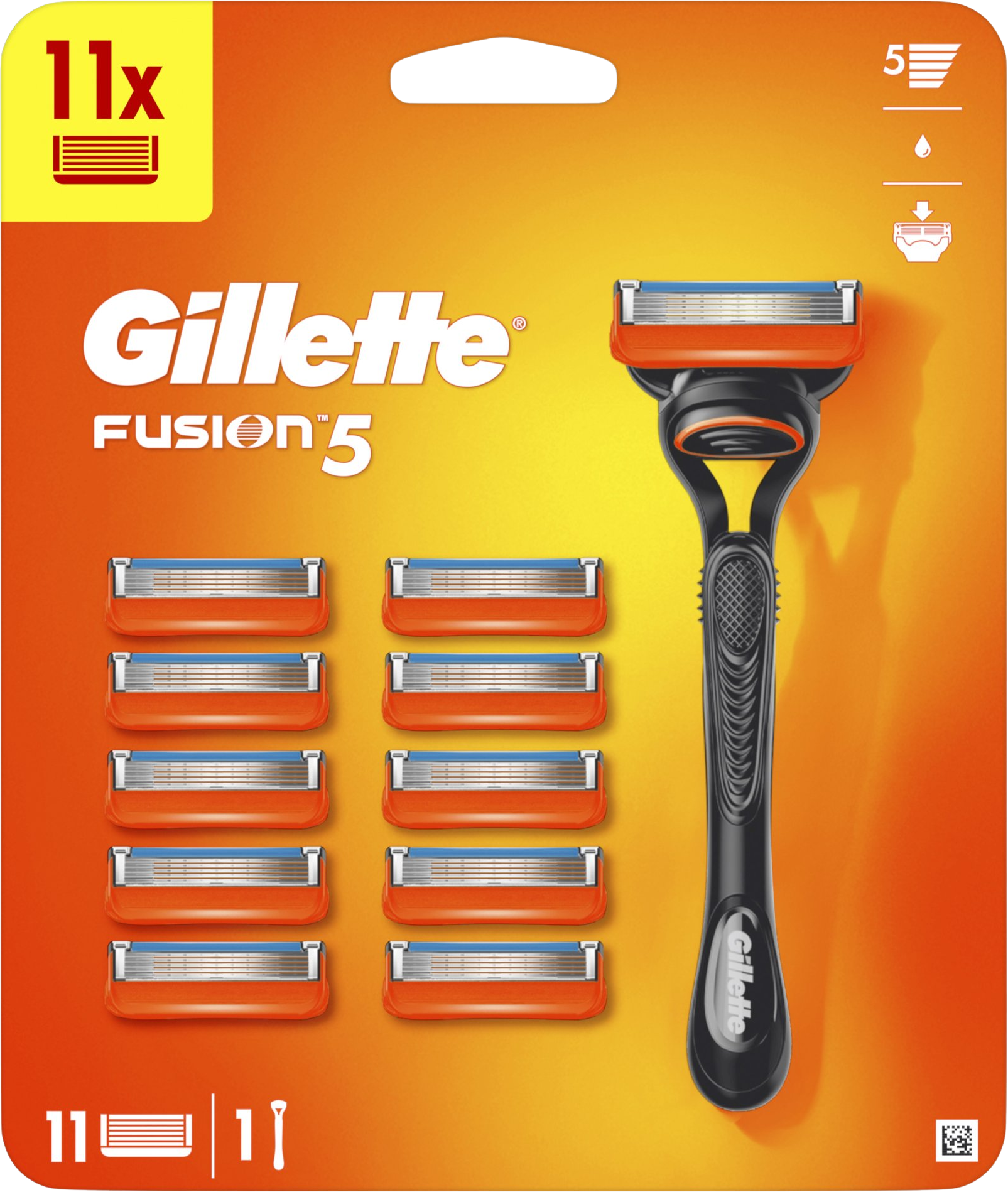 Gillette Fusion Strojček + 11 Náhradných hlavíc Special pack