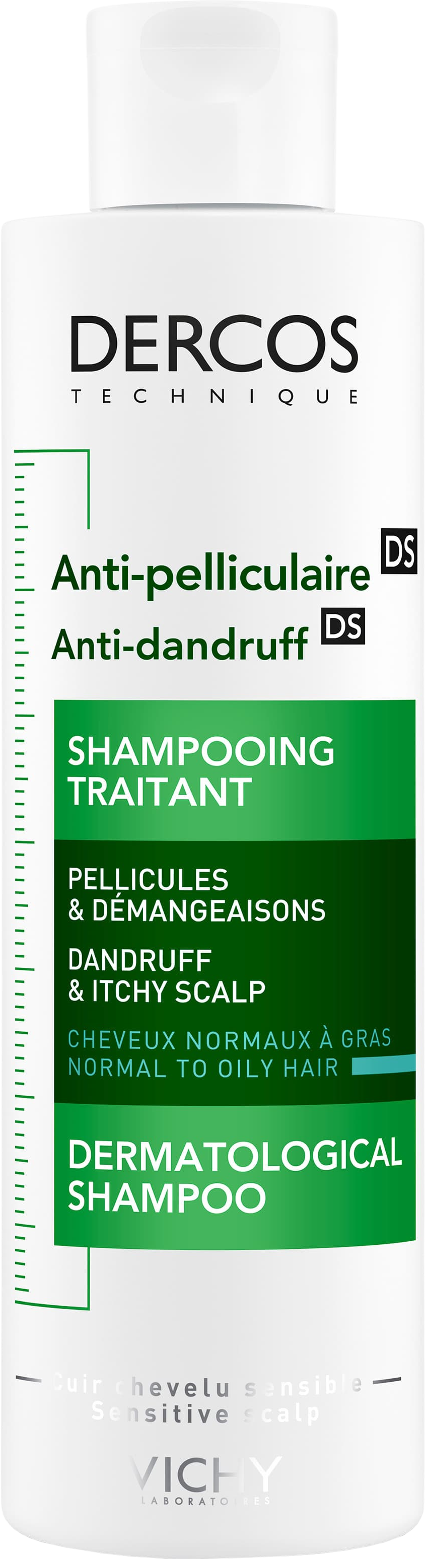 Vichy Dercos Anti-Pelliculaire Šampón proti lupinám na mastné vlasy 200 ml