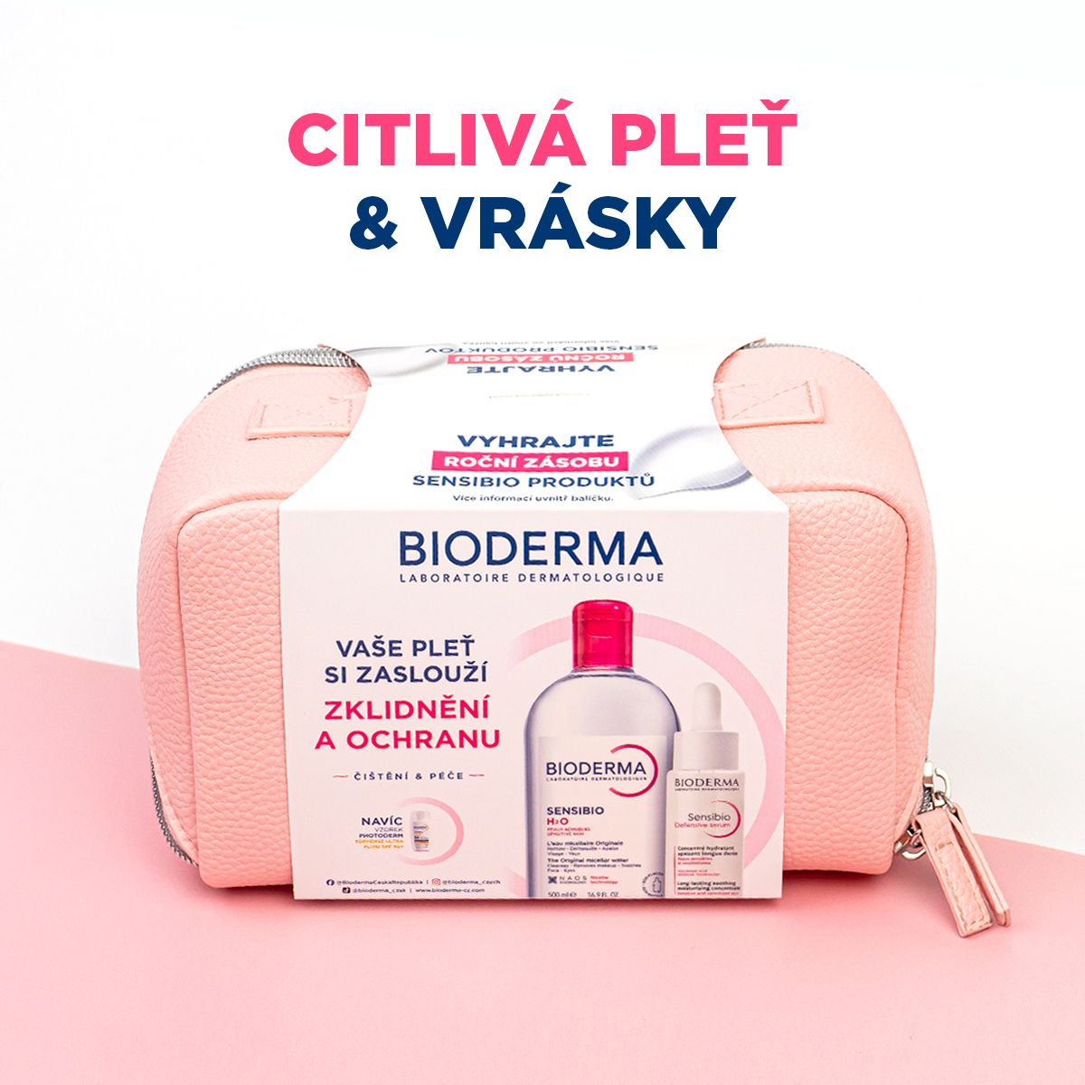 Bioderma Sensibio Darčekový balíček pre citlivú pleť a vrásky