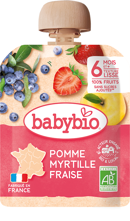 Babybio Kapsička jablko čučoriedky jahody 90 g
