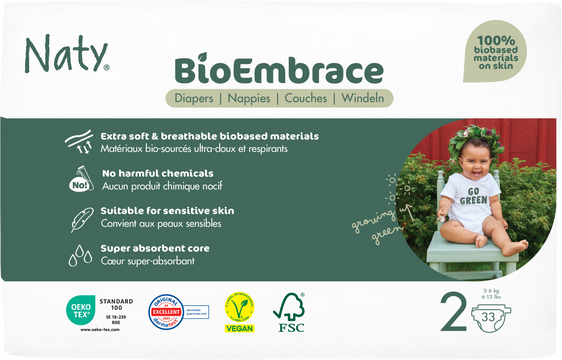 Eco by Naty Plienky Bioembrácia Mini 3 - 6 kg, 33 ks