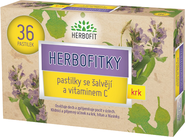 Herbofit Herbofitky so šalviou a vitamínom C 36 pastiliek