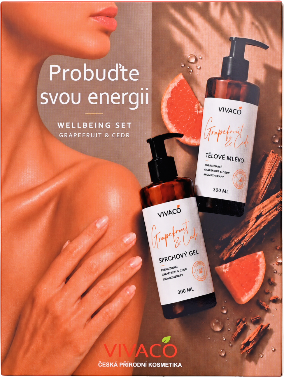 Vivaco Darčeková kazeta Grapefruit a Cédr 2 x 300 ml