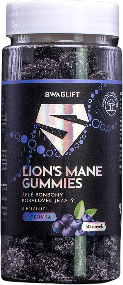 Swaglift Lion´s mane gummies s príchuťou čučoriedky 60 ks