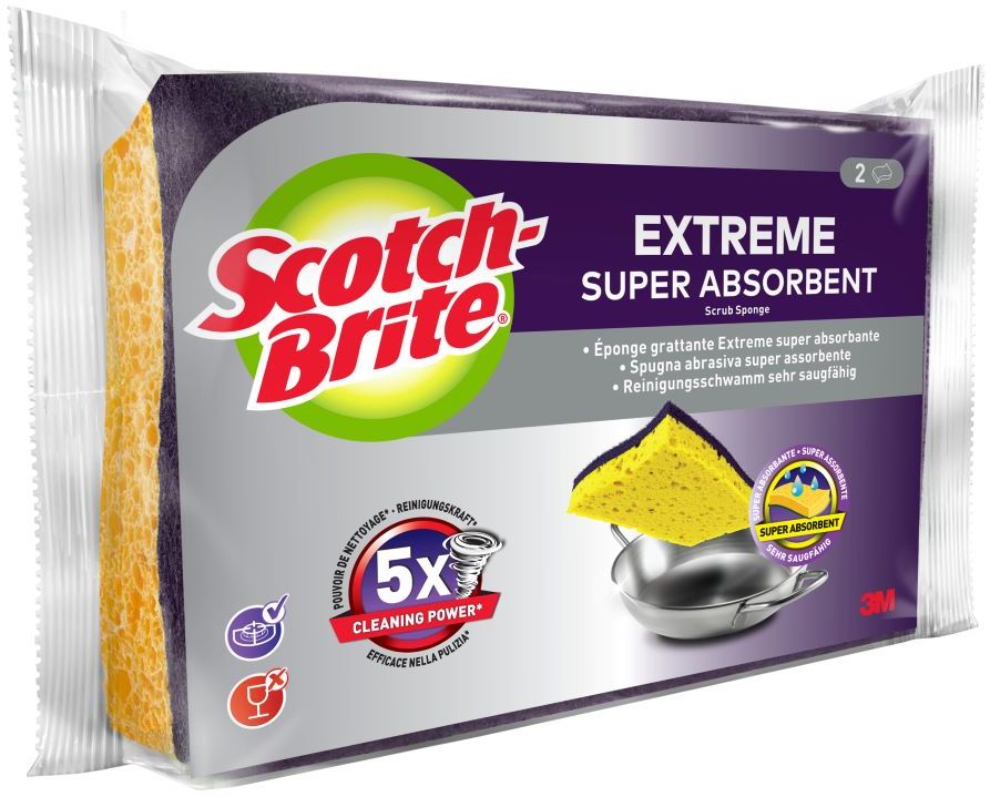 3M Scotch-Brite® Extreme Cellulose hubky, extrémne savé, dlhotrvajúce 2 ks