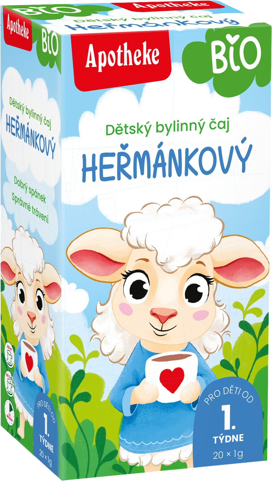 Apotheke Bio detský bylinný čaj rumančekový 20 x 1 g