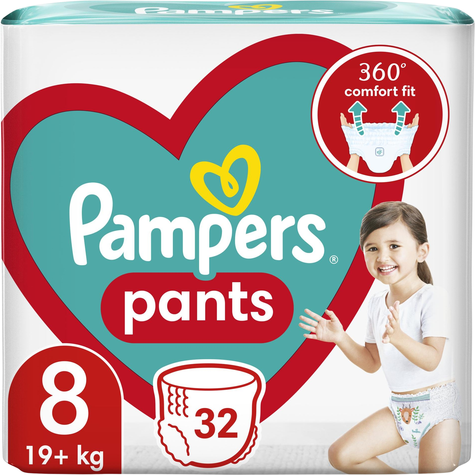 Pampers Active Baby Pants Nohavičkové plienky veľ. 8, 19+ kg, 32 ks