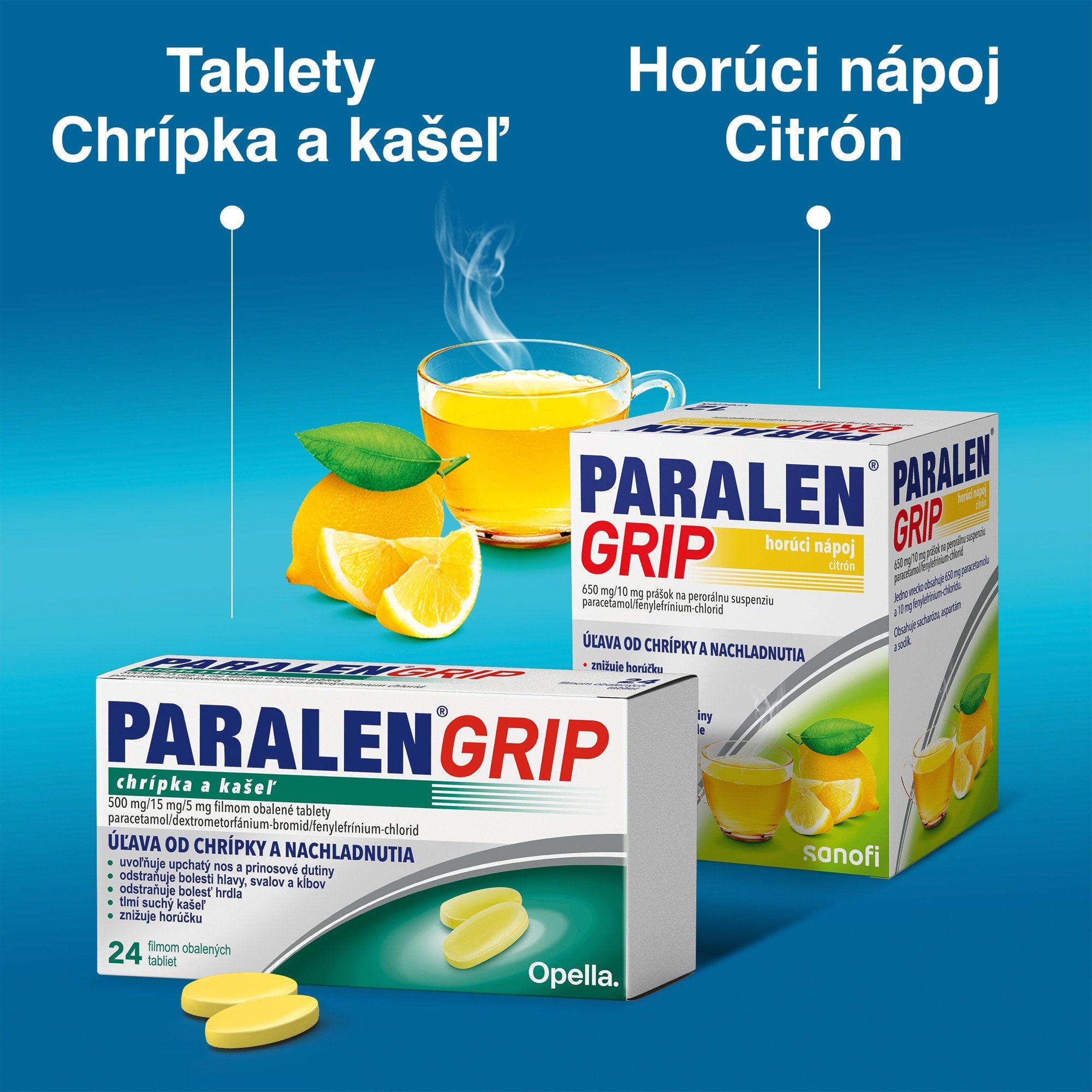 Paralen Grip Chrípka a kašeľ 24 tabliet