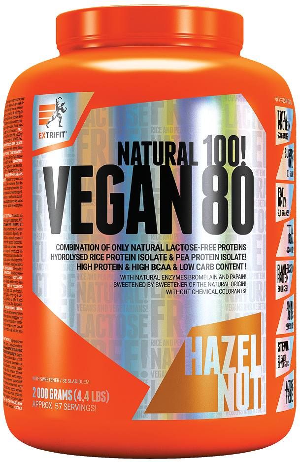 Extrifit Vegan 80 lieskový oriešok 2000 g