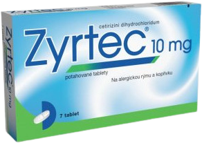 Zyrtec alergie 10 mg, 7 tabliet