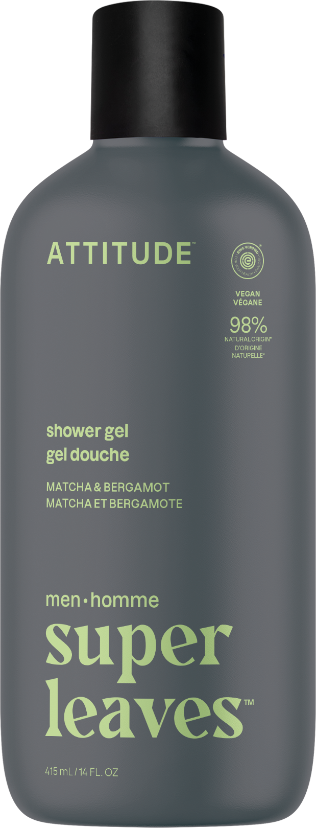 Attitude Pánsky sprchovací gél Super leaves Matcha a Bergamot 415 ml
