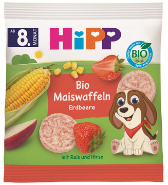 HiPP BIO Kukuričné ​​oblátky Jahoda 30 g