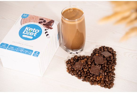 KetoDiet Proteínový nápoj – príchuť ľadová káva a čokoláda (7 porcií) 175 g