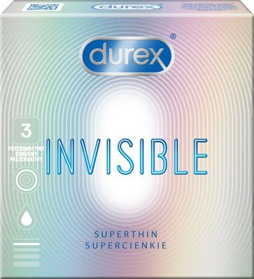 Durex Invisible Extra Sensitiv Kondómy 3 ks