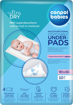 Canpol babies Multifunkčné hygienické podložky lepiace 90x60cm 10 ks