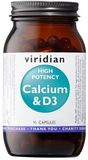 Viridian High Potency Calcium & D3 (Vápník s vitamínom D3) 90 kapsúl