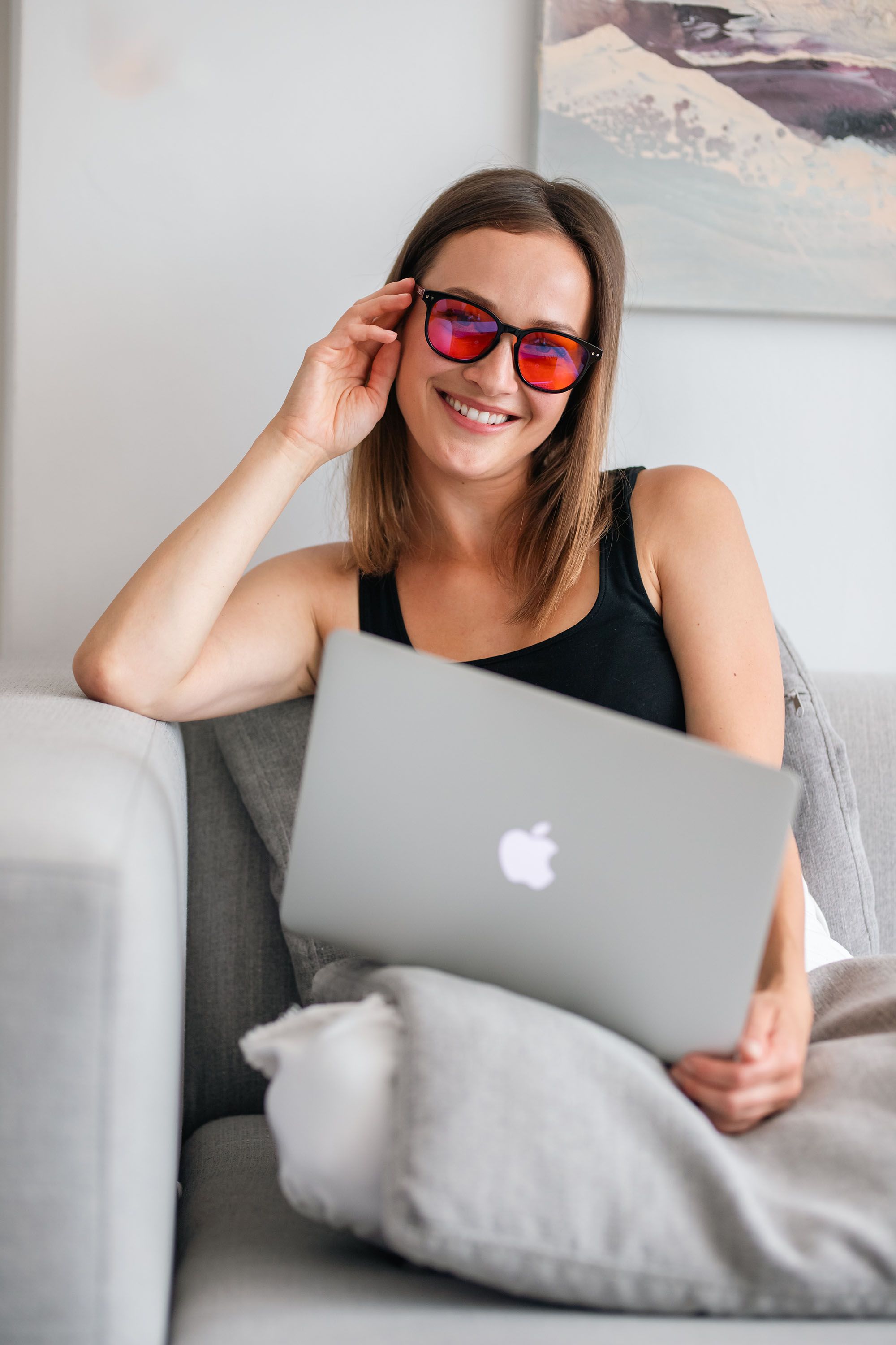 Lunesto Blue Light - oranžové okuliare blokujúce modré svetlo - transparentné