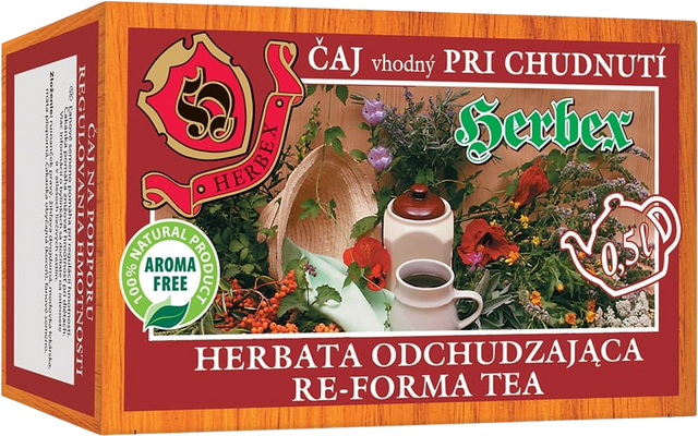 Herbex Čaj na chudnutie - bylinný 20 x 3 g