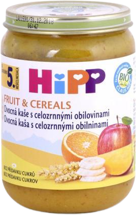 HiPP Príkrm ovocný BIO Ovocná kaša s celozrnnými obilninami 190 g