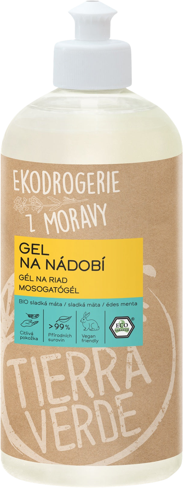 Tierra Verde Gél na riad – BIO sladká mäta 500 ml