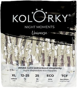 Kolorky NIGHT MOMENTS Vesmír veľ. XL (12-25 kg) 25 ks
