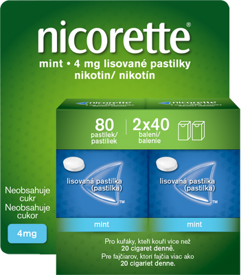 Nicorette Mint 4 mg 2 x 40 ks