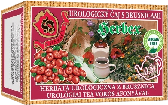 Herbex Urologický čaj s brusnicami, 20 x 3 g