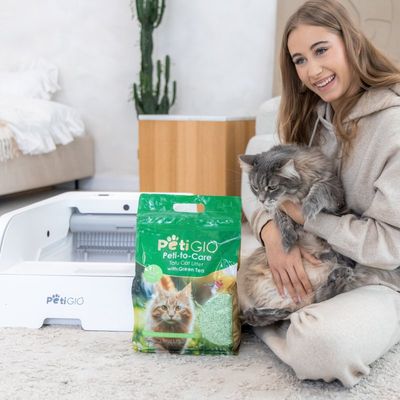 PetiGIO Peti-to-Care podstielka pre mačky Tofu Green Tea 1 x 2.5 kg