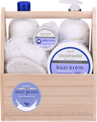 Vivaco Darčeková kazeta kozmetiky s kozím mliekom