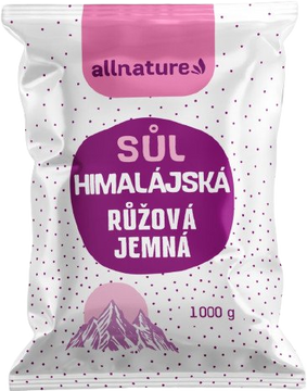 Allnature Himalájska soľ ružová jemná, 1000 g
